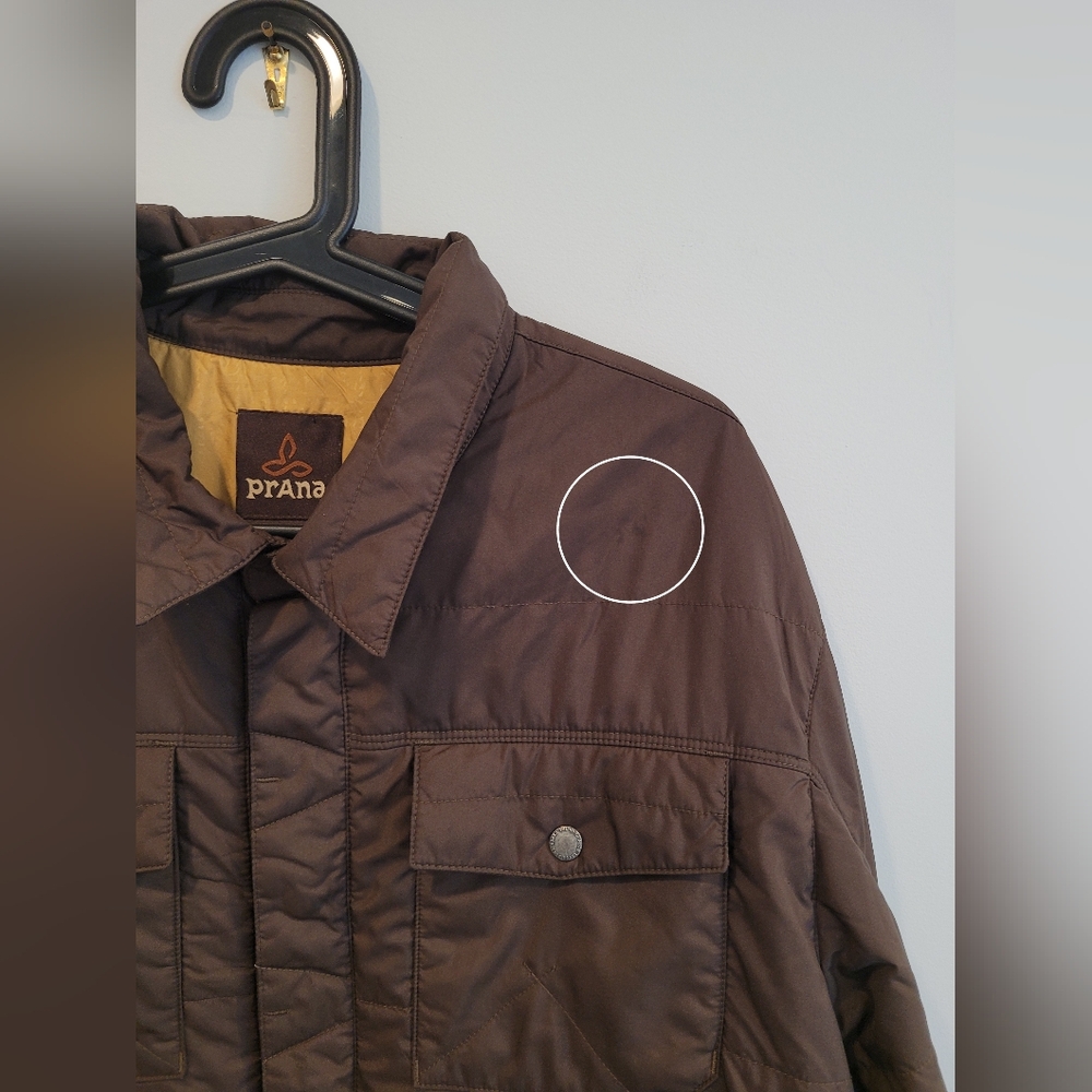 Prana Men's Quilted Jacket in Dark Brown - Picture 9 of 12